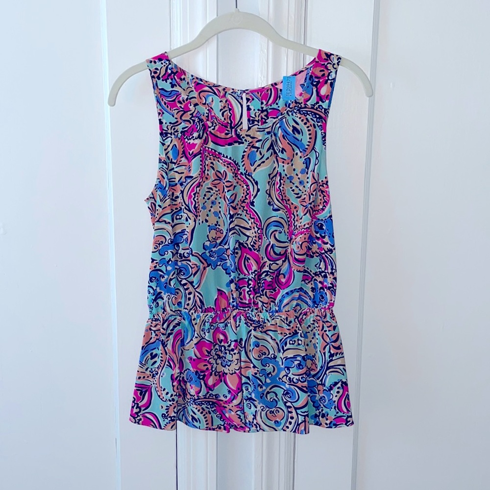 Lilly Silk Peplum Top